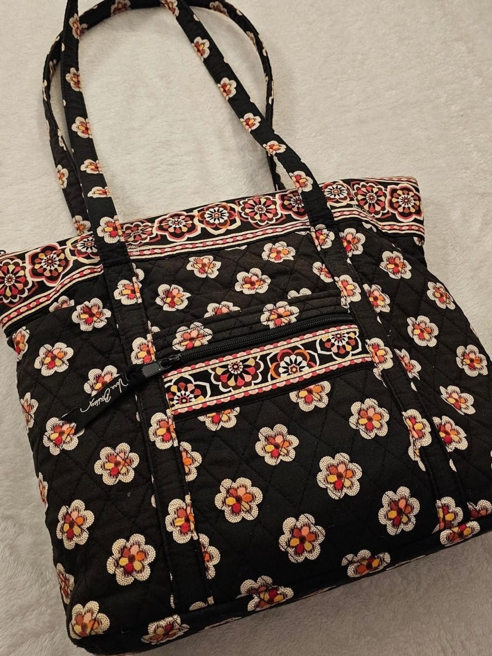 Quilted Floral Vera Bradley Tote Bag